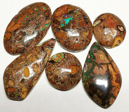 52223 - 6 Very Unusual Australian Peanut Boulder Opal from 1970's Last available