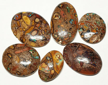 52223 - 6 Very Unusual Australian Peanut Boulder Opal from 1970's Last available