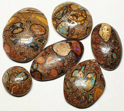 52223 - 6 Very Unusual Australian Peanut Boulder Opal from 1970's Last available