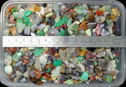 52225 - 1 Kg SLICED SAWN or CRUSHED Australian Chrysoprase Agate Rhodonite etc
