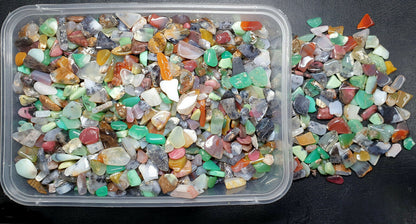 52225 - 1 Kg SLICED SAWN or CRUSHED Australian Chrysoprase Agate Rhodonite etc