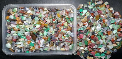 52225 - 1 Kg SLICED SAWN or CRUSHED Australian Chrysoprase Agate Rhodonite etc