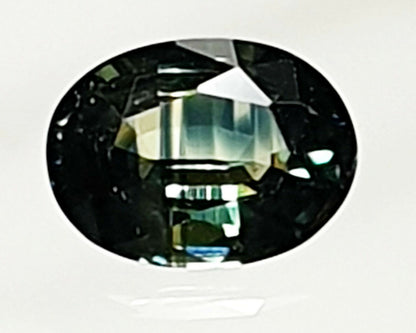 52210 - 6 Australian Oval Sapphires 1 ct Each, Teal, Green, Yellow, Parti Colour