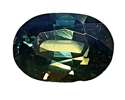 52210 - 6 Australian Oval Sapphires 1 ct Each, Teal, Green, Yellow, Parti Colour