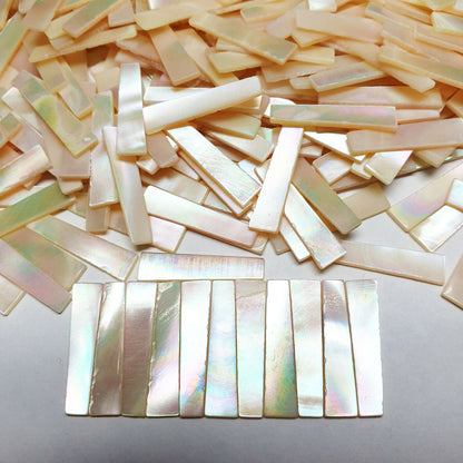 11843.1 - 240 Mother of Pearl 19 x 5.5-4.5 mm Tapered Rectangles