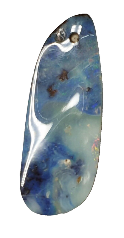 52221 - 3 Lots Polished Large Boulder Opal Faces Free Shape Drilled Hole Pendant