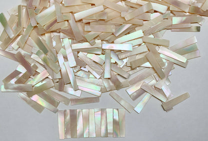 11843.1 - 240 Mother of Pearl 19 x 5.5-4.5 mm Tapered Rectangles
