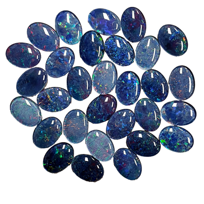 52167.1 -  30 Piece Lot 14x10 mm Oval Opal Triplets Australian Made Natural Opal