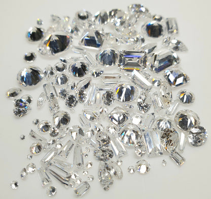 52272 - 125 CZ Replacement stones for setter or workshop Mixed sizes and shapes