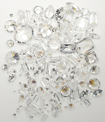 52272 - 125 CZ Replacement stones for setter or workshop Mixed sizes and shapes