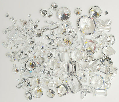 52272 - 125 CZ Replacement stones for setter or workshop Mixed sizes and shapes