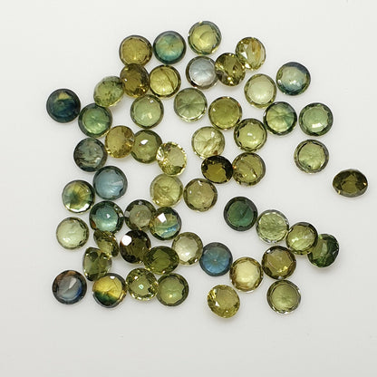 52271 - 54Pcs 15.15 Cts 3.8-3.9 mm Round Cut Mix Low Grade Australian Sapphires