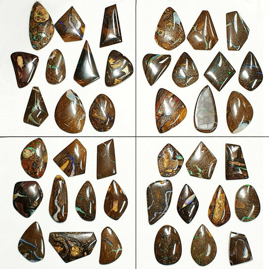 52007.1 -  10 Well Cut Free Shaped Australian Boulder Opal Matrix Bulk Discounts