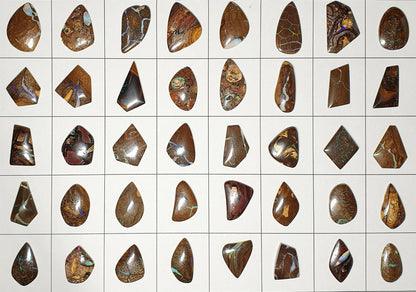 52007.1 -  10 Well Cut Free Shaped Australian Boulder Opal Matrix Bulk Discounts