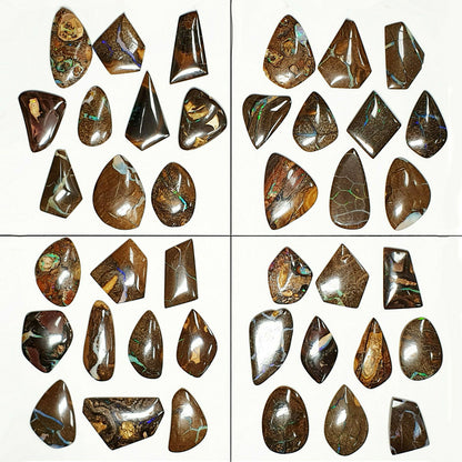 52007.1 -  10 Well Cut Free Shaped Australian Boulder Opal Matrix Bulk Discounts