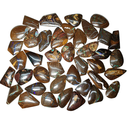 52007.1 -  10 Well Cut Free Shaped Australian Boulder Opal Matrix Bulk Discounts