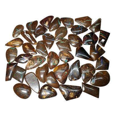 52007.1 -  10 Well Cut Free Shaped Australian Boulder Opal Matrix Bulk Discounts