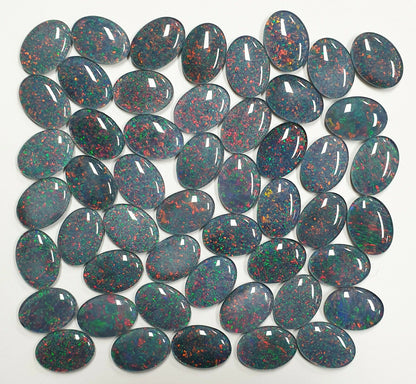 52458 -   10 Australian 18x13 mm Oval Opal Triplets Australian Made Natural Opal