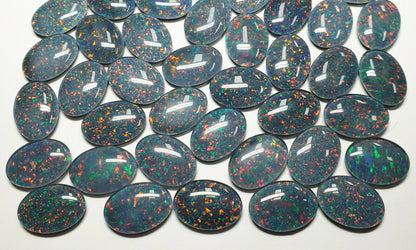 52458 -   10 Australian 18x13 mm Oval Opal Triplets Australian Made Natural Opal