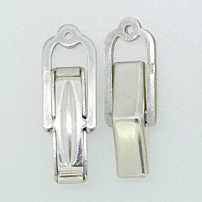 52266.1 - 5 Pairs Sterling Silver CuffLinks Spring Loaded for Firmly Open Close