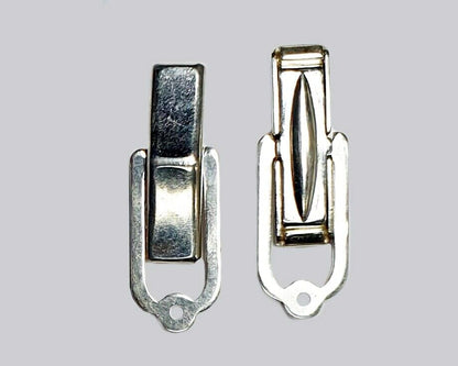 52266.1 - 5 Pairs Sterling Silver CuffLinks Spring Loaded for Firmly Open Close