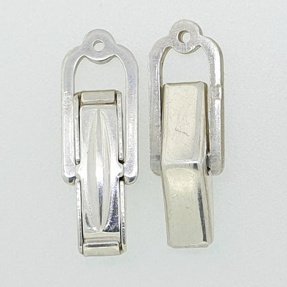 52266.1 - 5 Pairs Sterling Silver CuffLinks Spring Loaded for Firmly Open Close