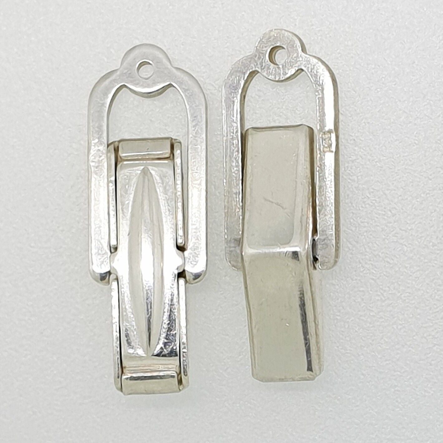 52266.2 - 50 Pairs Sterling Silver Cuff Links Spring Loaded stays Open or Closed