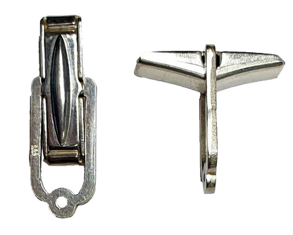 52266.1 - 5 Pairs Sterling Silver CuffLinks Spring Loaded for Firmly Open Close