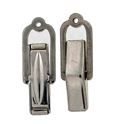 52266.1 - 5 Pairs Sterling Silver CuffLinks Spring Loaded for Firmly Open Close