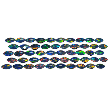 52183 - 5 pieces 10 x 5 mm Navette Triplets Made in Australia with Natural Opal