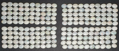 52204 - Lot of 50 Natural Australian Solid White Opals 9x7 mm Oval Cut For Sale