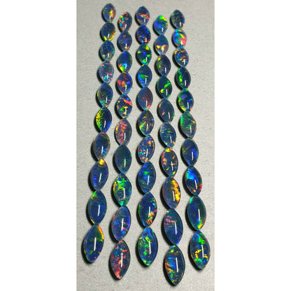52183.2 - 25 Pieces of 10 x 5 mm Marquise Australian Made Natural Opal Triplets