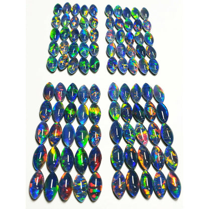 52183.2 - 25 Pieces of 10 x 5 mm Marquise Australian Made Natural Opal Triplets