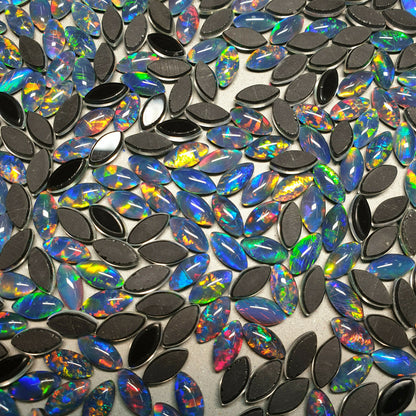 52183.2 - 25 Pieces of 10 x 5 mm Marquise Australian Made Natural Opal Triplets