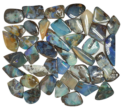 53539.0 -    40 Boulder Opal Free Cut Polished Faces 426.38 carats Medium Sized