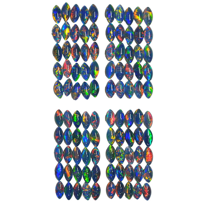 52183 - 5 pieces 10 x 5 mm Navette Triplets Made in Australia with Natural Opal