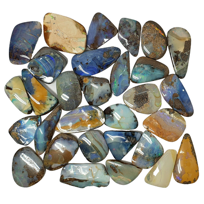 53540.0 -     30 Boulder Opal Free Cut Polished Faces 608.08 carats Large Sized
