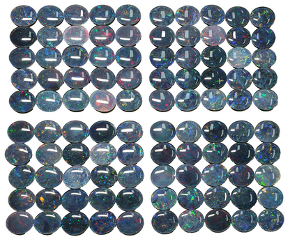 52181 -     25 Pcs 12x10mm Oval Cut Opal Triplets Made in Australia Natural Opal