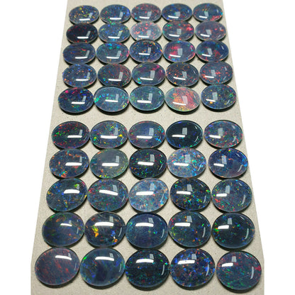 52181 -     25 Pcs 12x10mm Oval Cut Opal Triplets Made in Australia Natural Opal