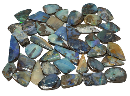 53539.0 -    40 Boulder Opal Free Cut Polished Faces 426.38 carats Medium Sized