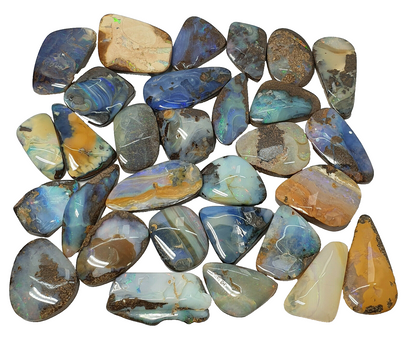 53540.0 -     30 Boulder Opal Free Cut Polished Faces 608.08 carats Large Sized