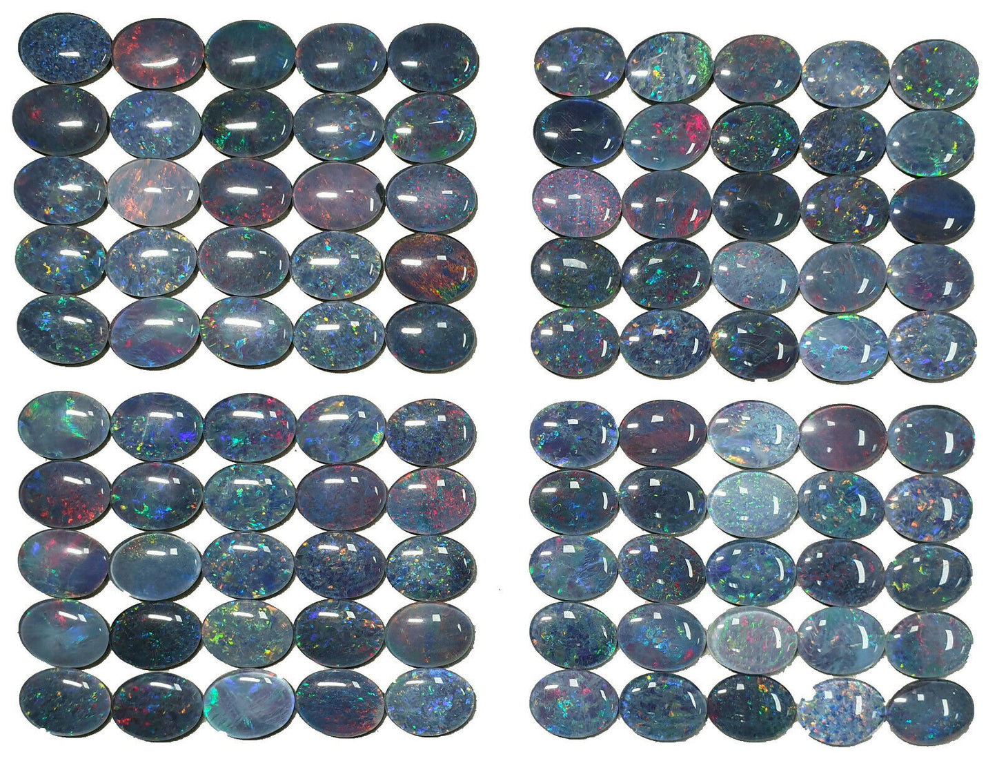 52180 -      25 Pcs16x12mm Oval Cut Opal Triplets Made in Australia Natural Opal
