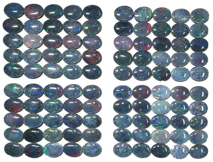 52180 -      25 Pcs16x12mm Oval Cut Opal Triplets Made in Australia Natural Opal
