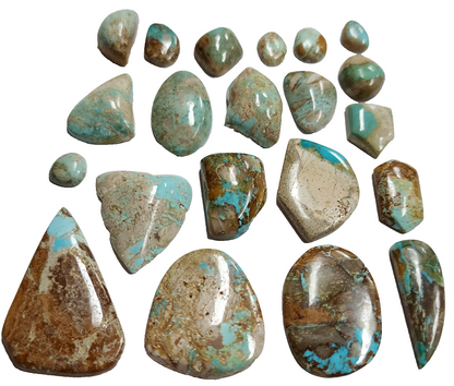 53938.0 - 21 Piece Lot Rare Natural Australian Turquoise For sale 204.50 carats