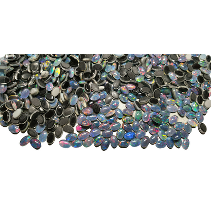 52178.2 - 400 Pcs 6x4 mm Oval Cut Opal Triplets Australia Made From Natural Opal