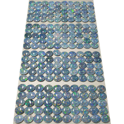 52182 -    50 Pcs 10x8 mm Oval Cut Opal Triplets Made in Australia Natural Opal