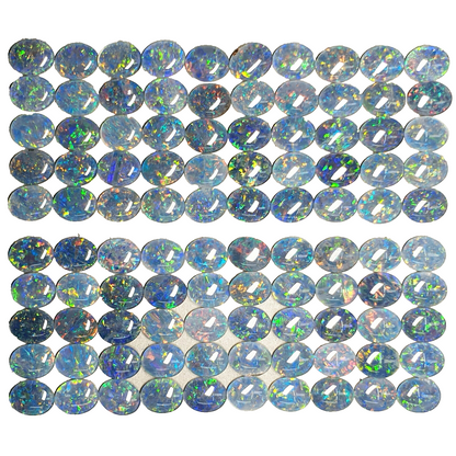52182 -    50 Pcs 10x8 mm Oval Cut Opal Triplets Made in Australia Natural Opal