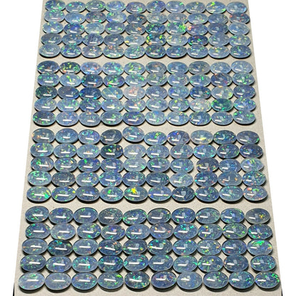52182 -    50 Pcs 10x8 mm Oval Cut Opal Triplets Made in Australia Natural Opal