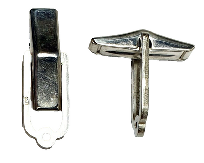 52266.3 - 100 Pairs Sterling Silver Cuff Link Spring Loaded to stay Open /Closed