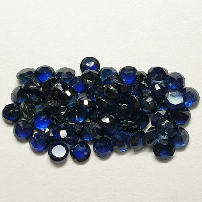 52249 - 61 Australian Deep Blue 2.9 to 3.0 mm Mixed Round Sapphires about 9 cts